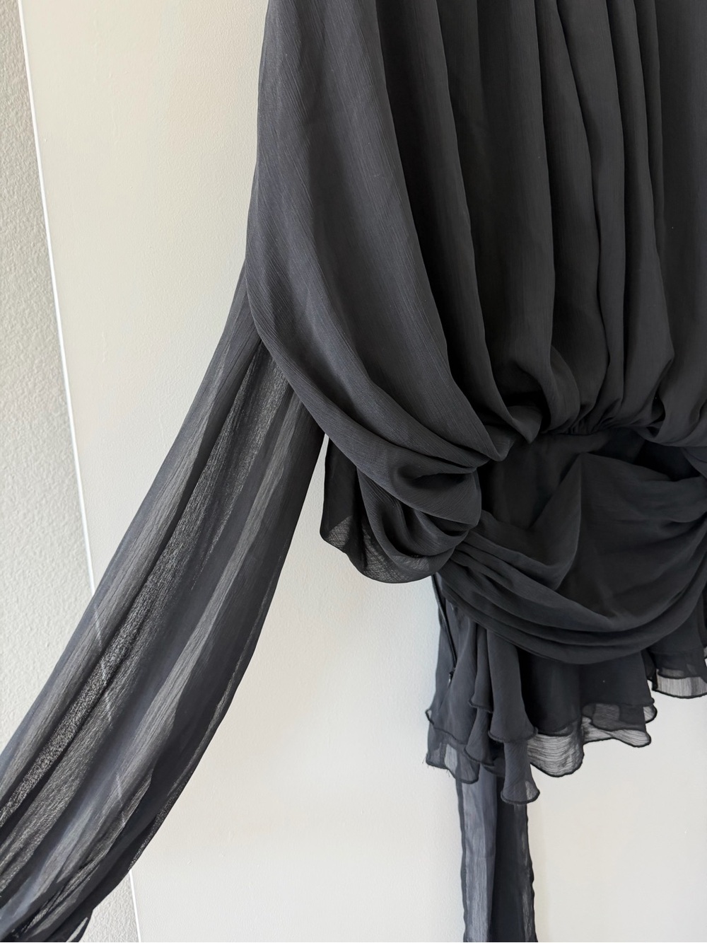 Lioness Black Sheer Tiered Mini Skirt - Picture 6 of 6